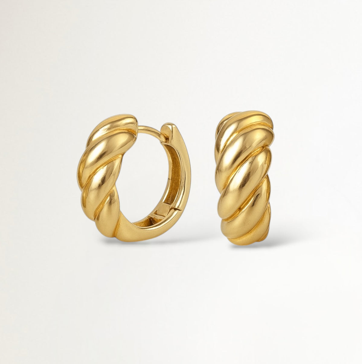 ARGOLLAS DISEÑO TRENZADO BAÑADAS EN ORO