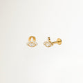 PIERCING CROWN EYE BAÑADO EN ORO (1 UNIDAD)
