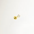 PIERCING BRILLO CLASICO BAÑADO EN ORO (1 UNIDAD)