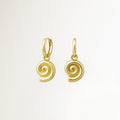 ARGOLLAS CARACOL ESPIRAL BAÑADAS EN ORO