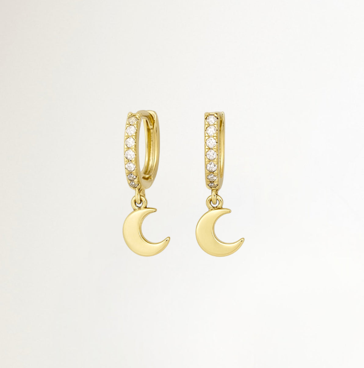ARGOLLAS LUNA BAÑADAS EN ORO