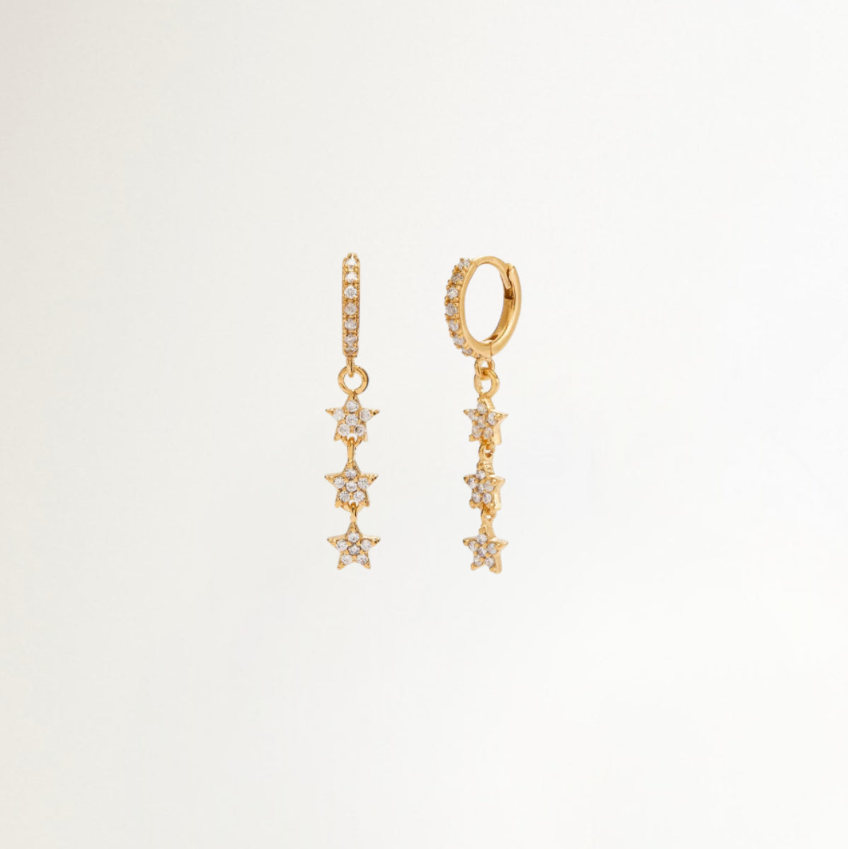 ARGOLLAS ESTRELLAS BAÑADAS EN ORO