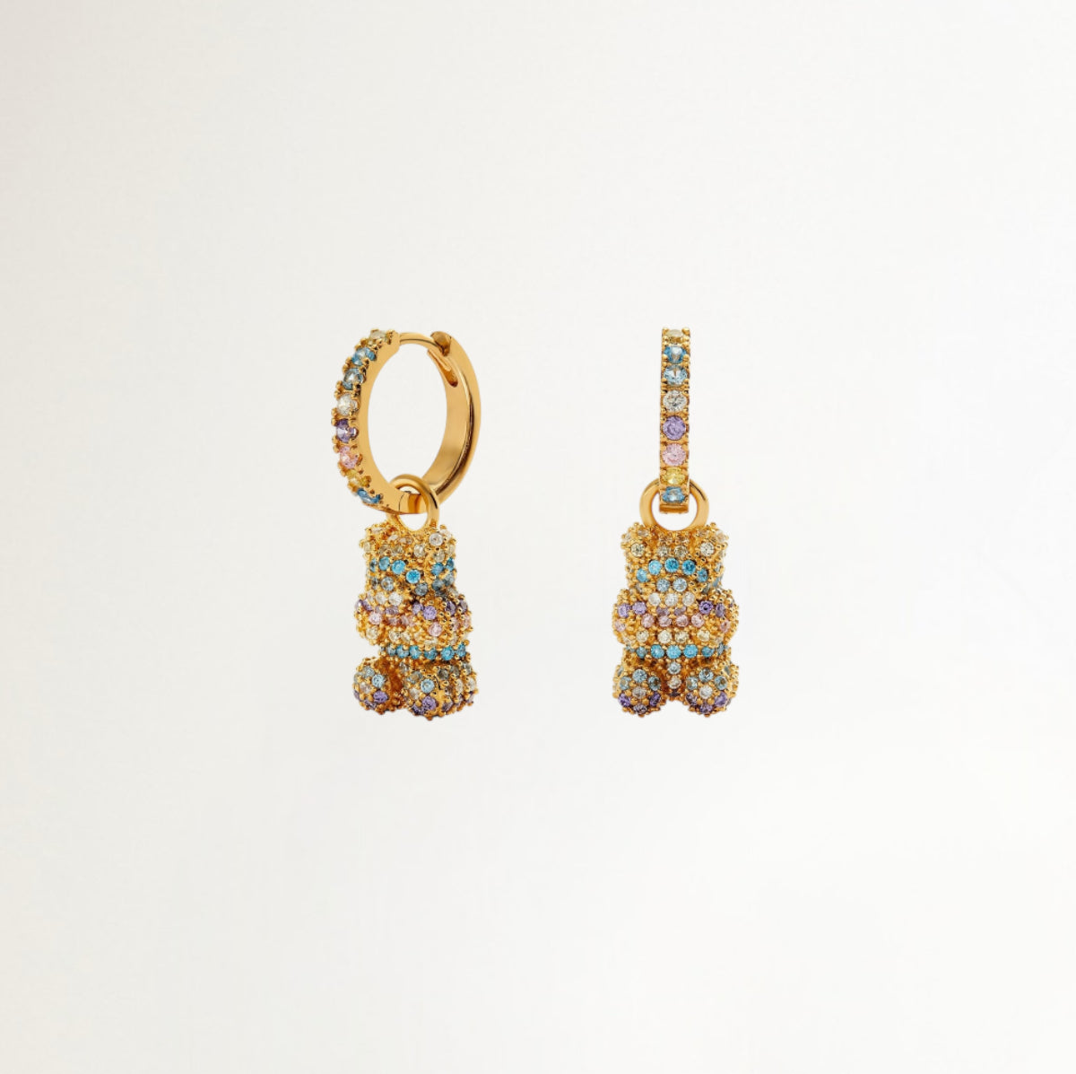 ARGOLLAS OSITO BAÑADAS EN ORO