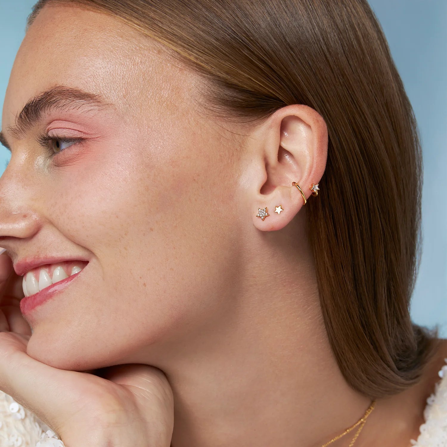 AROS ESTRELLA BAÑADOS EN ORO