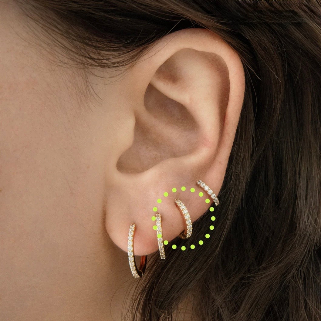 ARGOLLAS SHINE BAÑADAS EN ORO 8MM