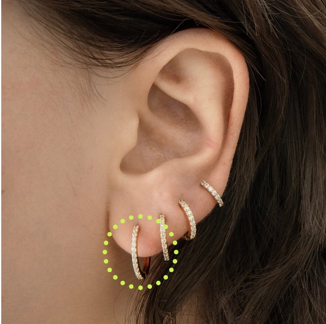 ARGOLLAS SHINE BAÑADAS EN ORO 13MM