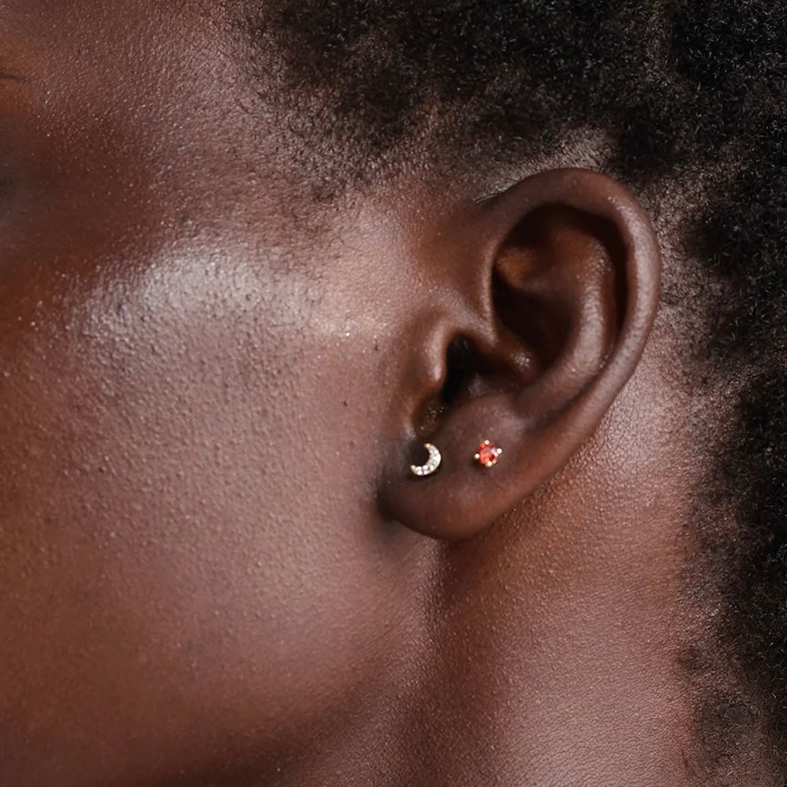 AROS CIRCON NARANJA BAÑADOS EN ORO