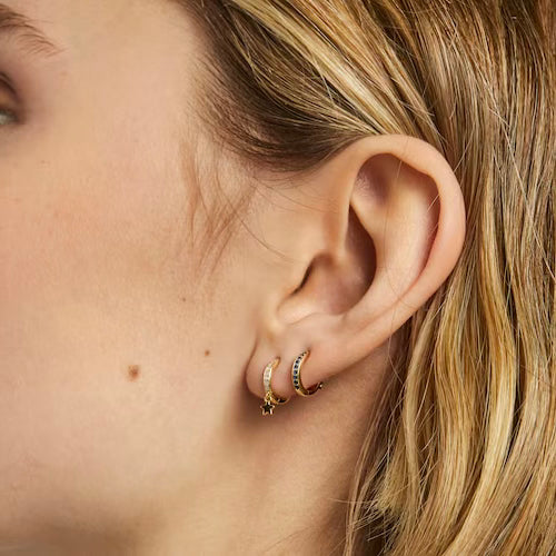 ARGOLLAS ESTRELLA BAÑADAS EN ORO