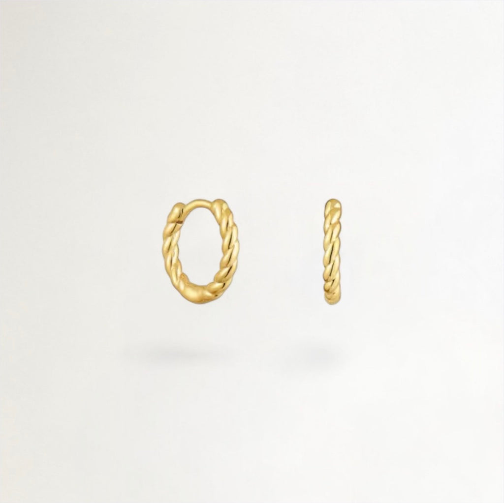 ARGOLLAS ENTRELAZADOS BAÑADAS EN ORO