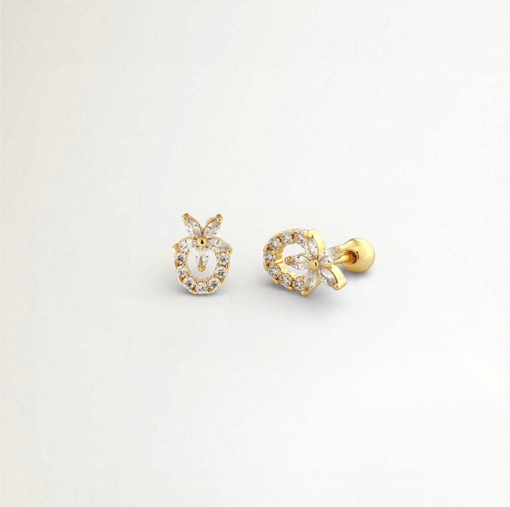 PIERCINGS MARIPOSA BAÑADO EN ORO (1 UNIDAD)