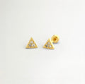 PIERCINGS TRIANGULO BAÑADO EN ORO (1 UNIDAD)