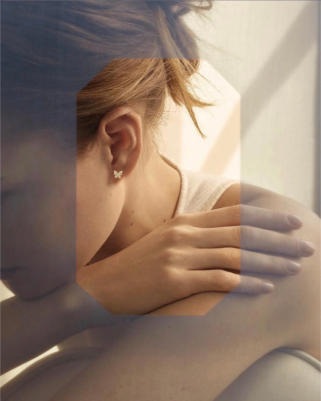 PIERCINGS MARIPOSA BAÑADO EN ORO (1 UNIDAD)