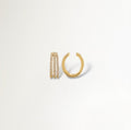 EARCUFFS CIRCONIA DE 3 LINEAS