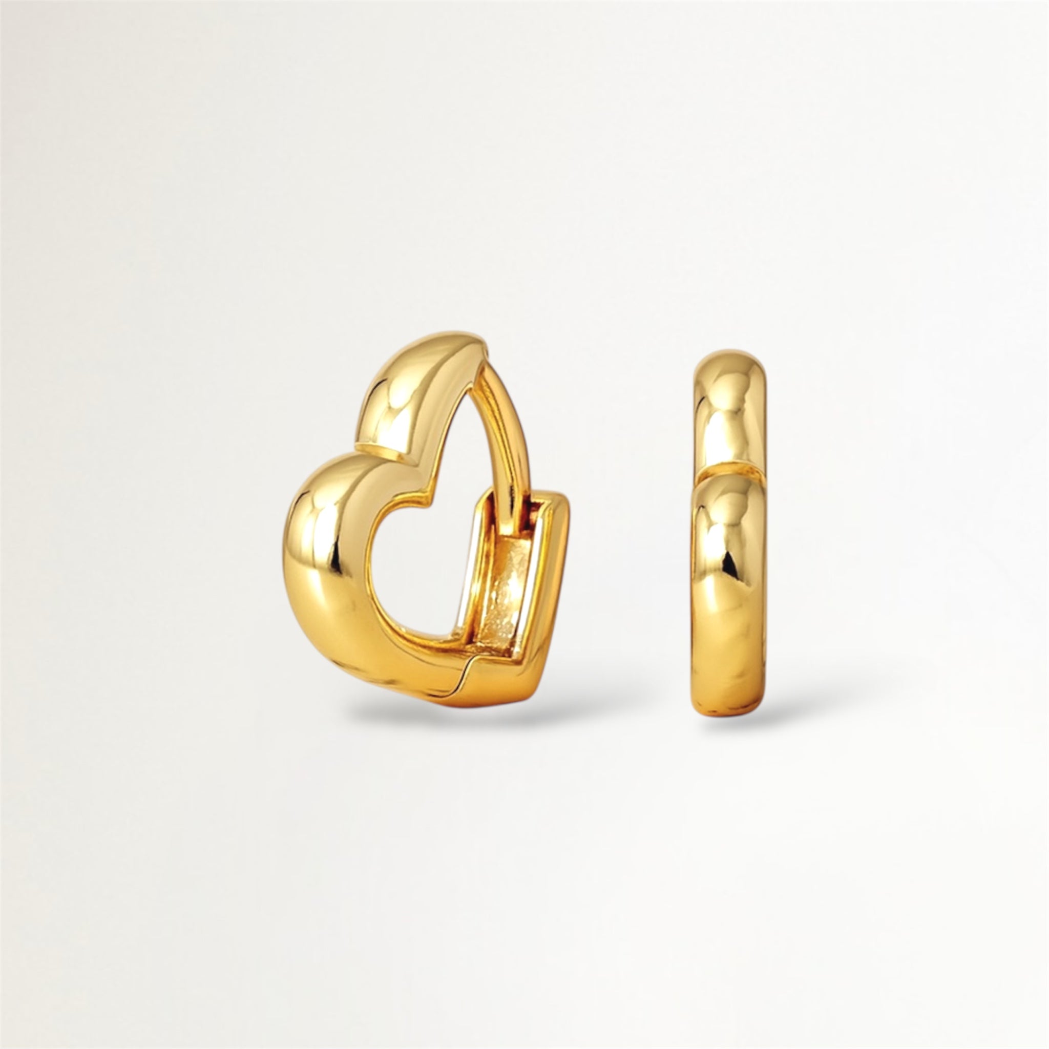 ARGOLLAS CORAZON BAÑADAS EN ORO