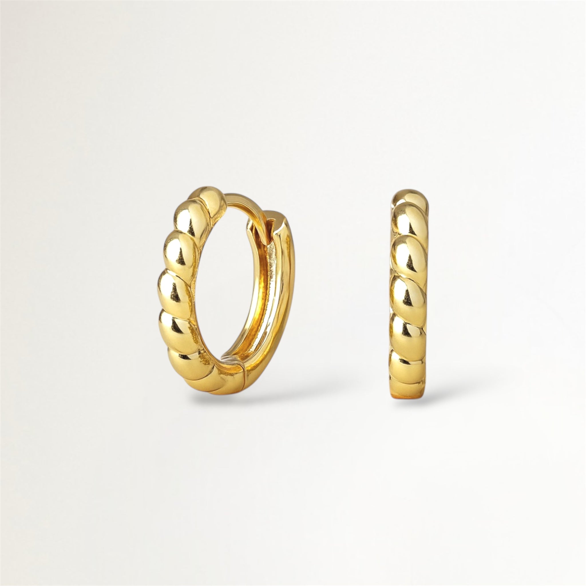 ARGOLLAS TRENZADO BAÑADAS EN ORO