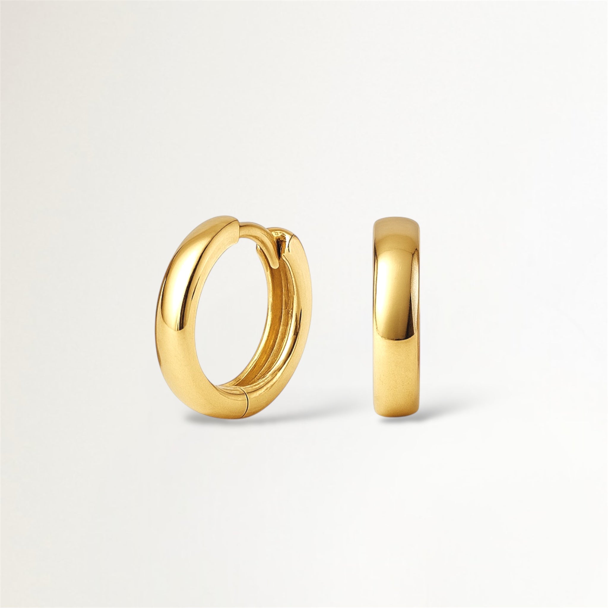 ARGOLLAS BAÑADAS EN ORO LISAS 13MM