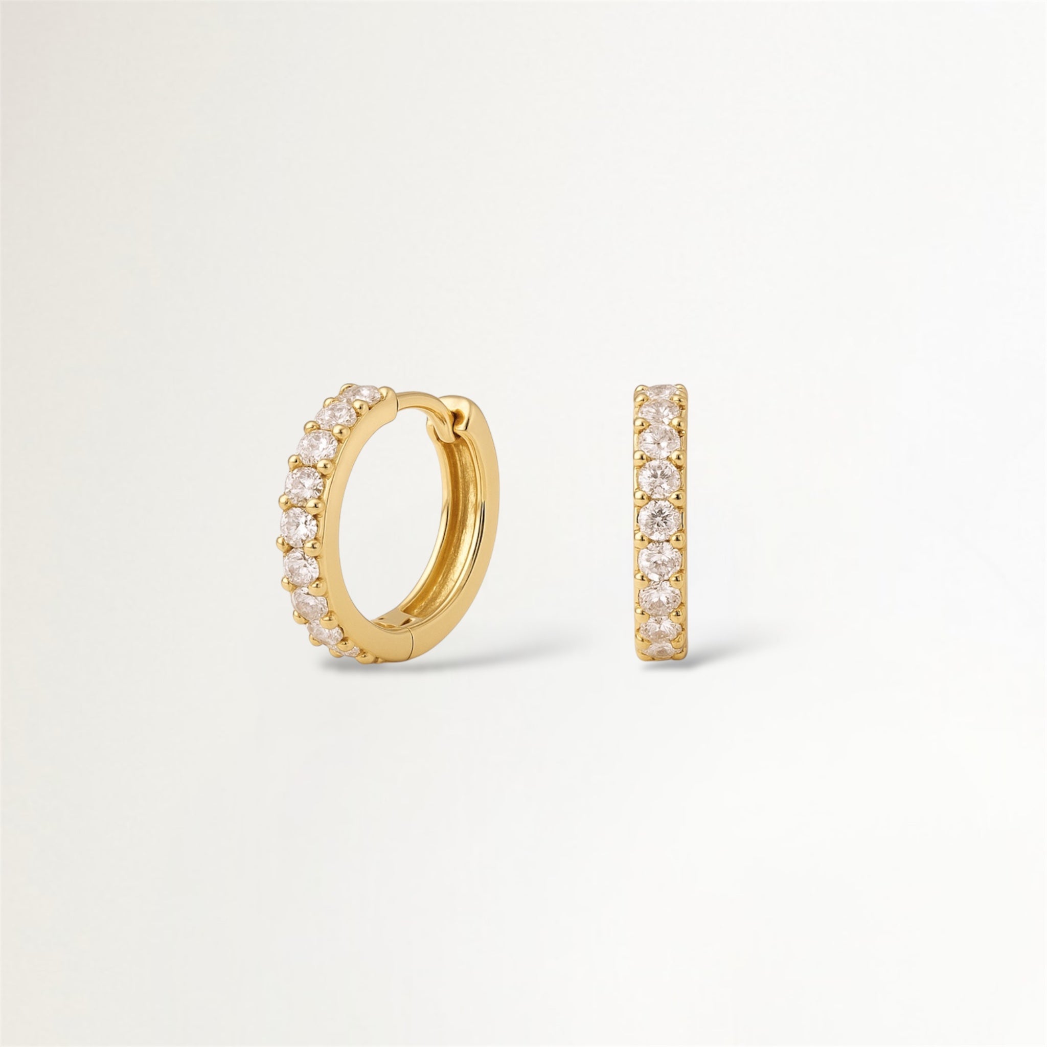 ARGOLLAS CON CIRCON BAÑADAS EN ORO