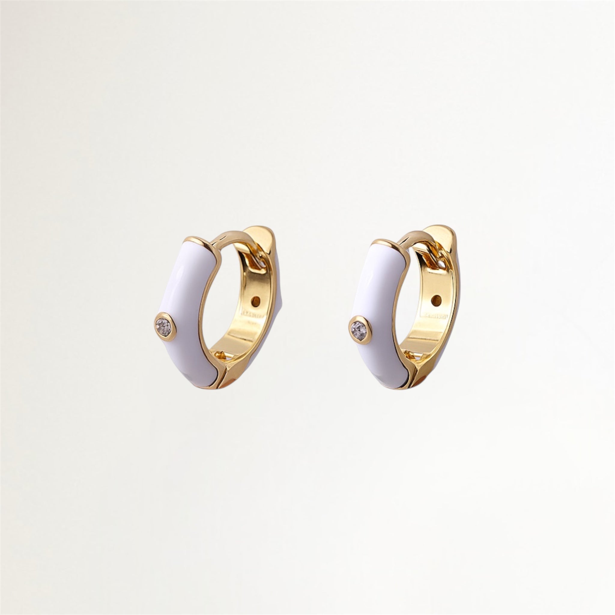 ARGOLLAS ESMALTE BAÑADAS EN ORO 10MM