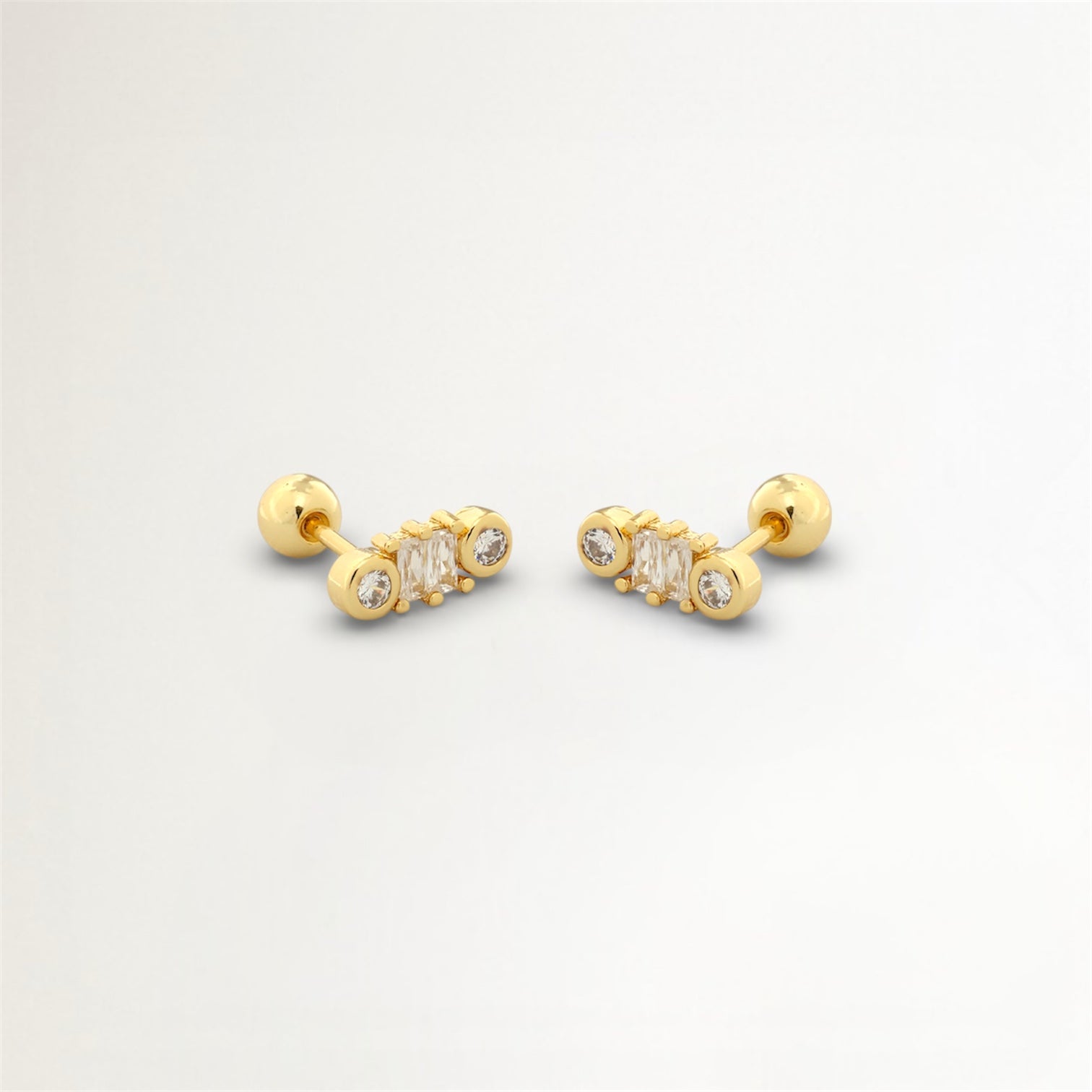 PIERCINGS CIRCON PUNTO BAÑADO EN ORO (1 UNIDAD)