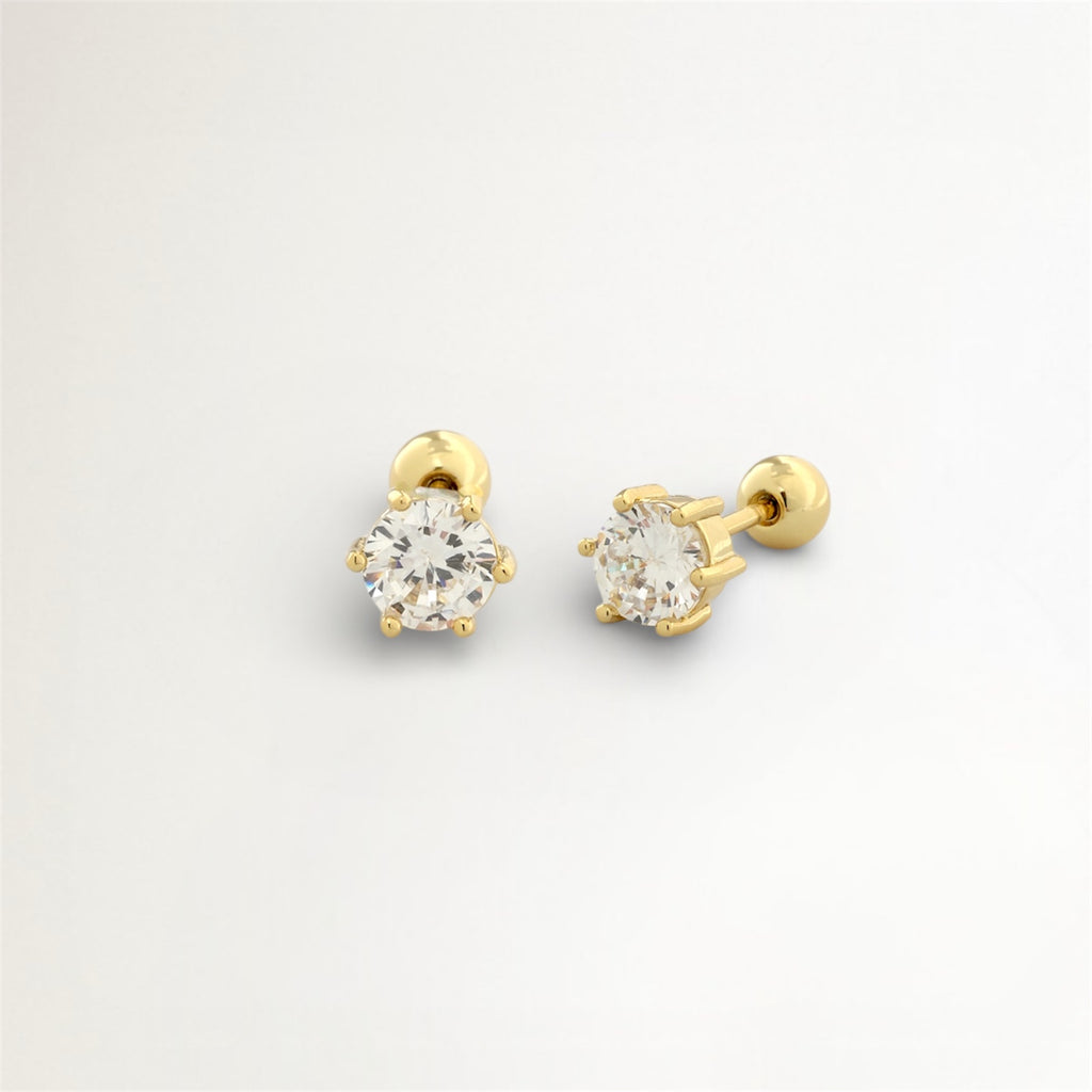 PIERCINGS PUNTO CIRCON BAÑADO EN ORO (1 UNIDAD)