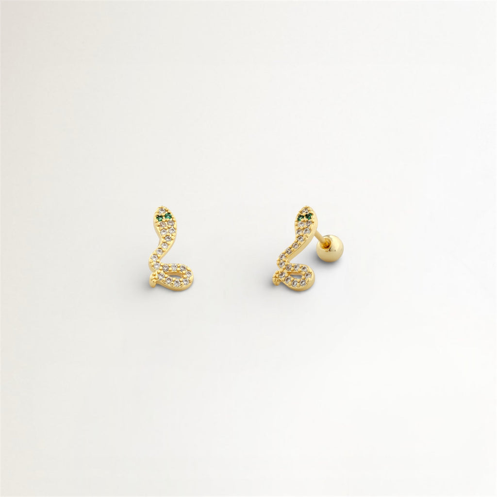 PIERCINGS SERPIENTE BAÑADO EN ORO (1 UNIDAD)