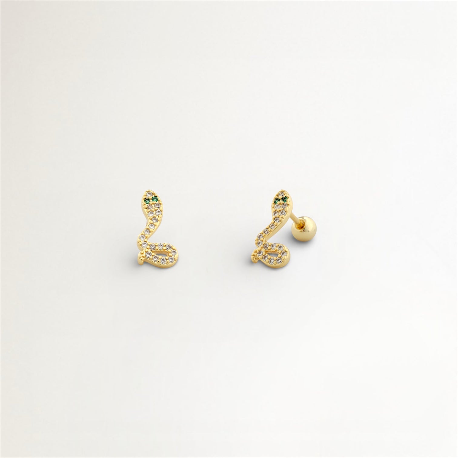 PIERCINGS SERPIENTE BAÑADO EN ORO (1 UNIDAD)