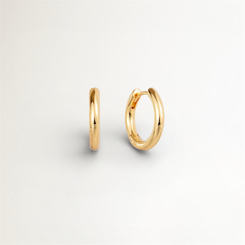 ARGOLLAS LISAS BAÑADAS EN ORO 9MM