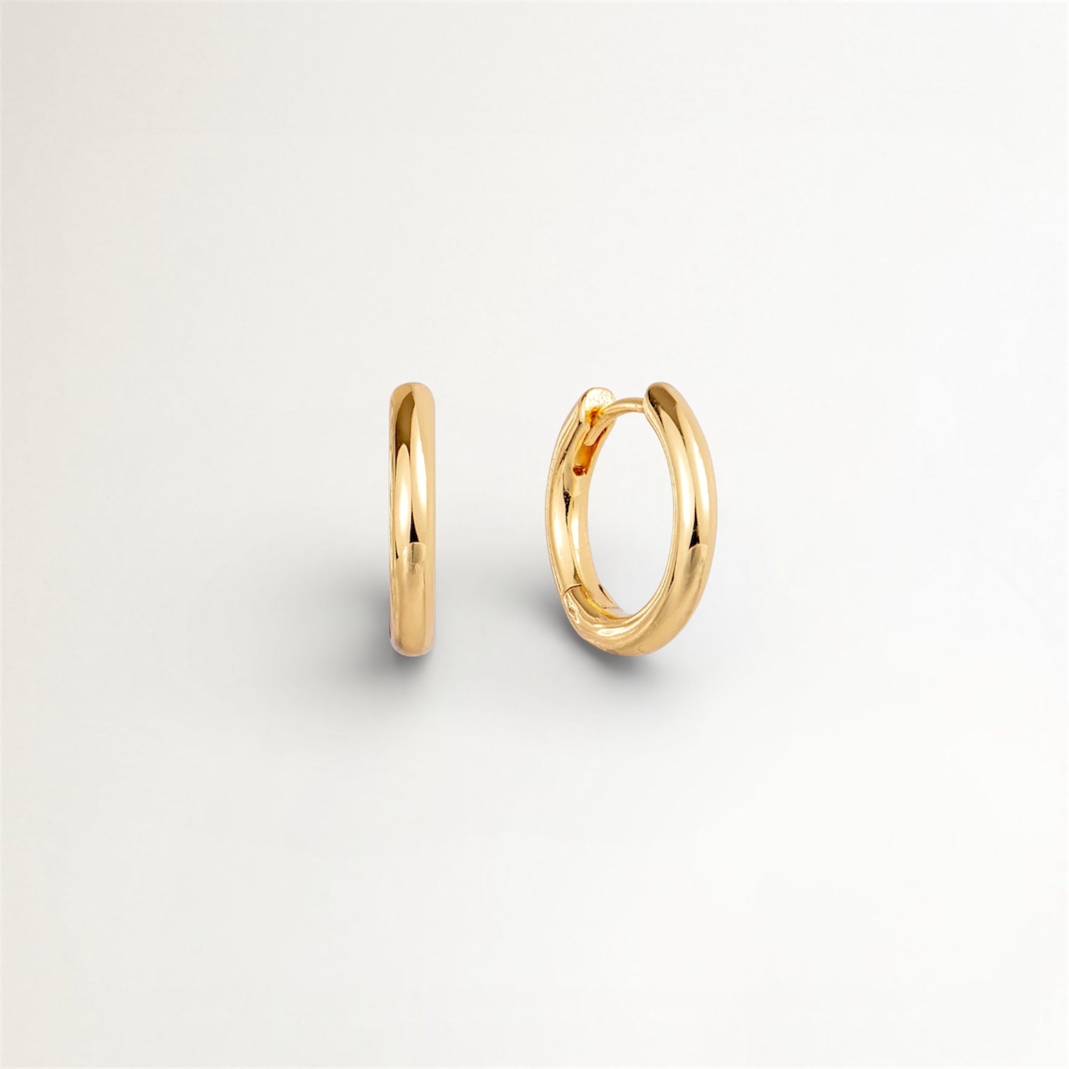 ARGOLLAS LISAS BAÑADAS EN ORO 9MM