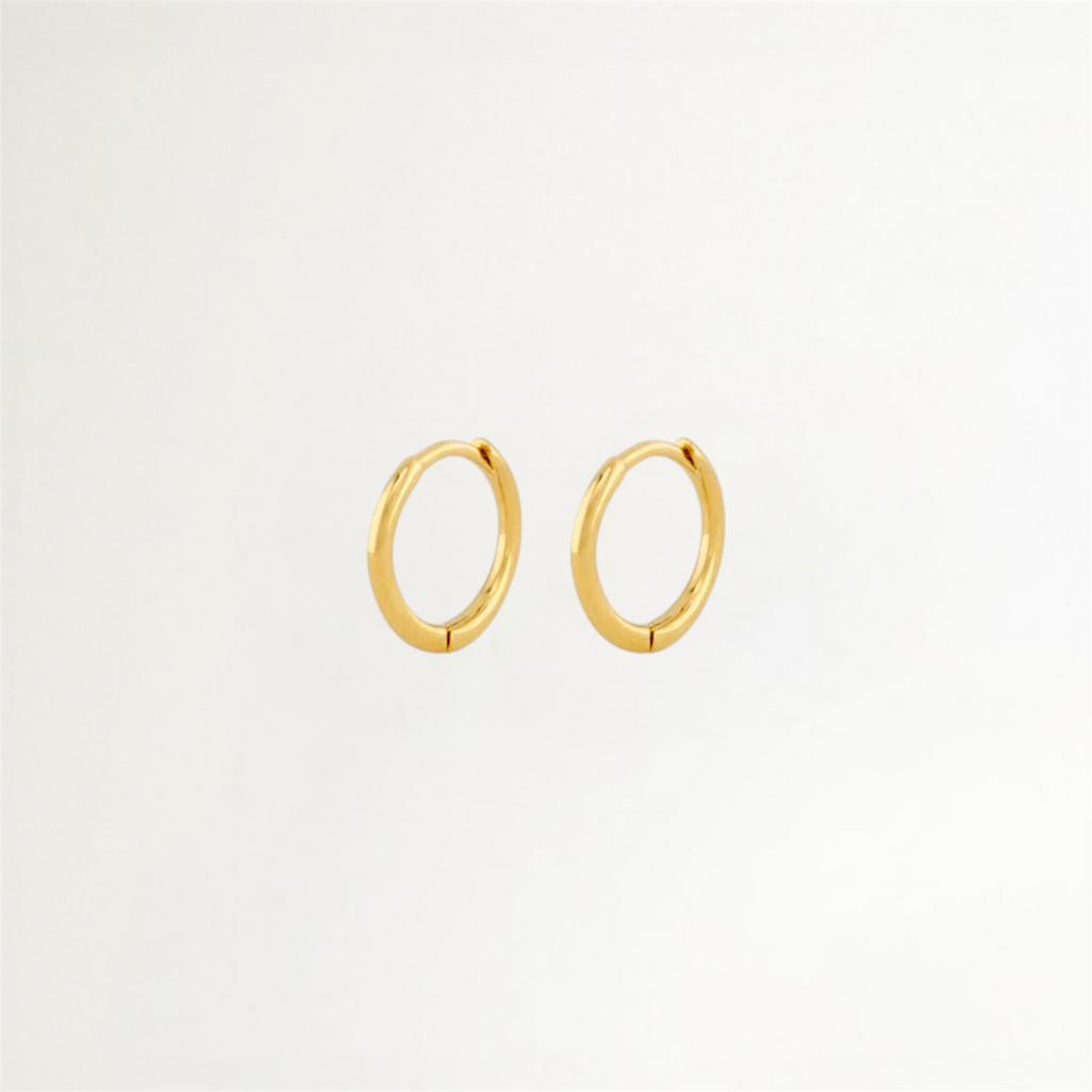 ARGOLLAS LISAS BAÑADAS EN ORO 11MM