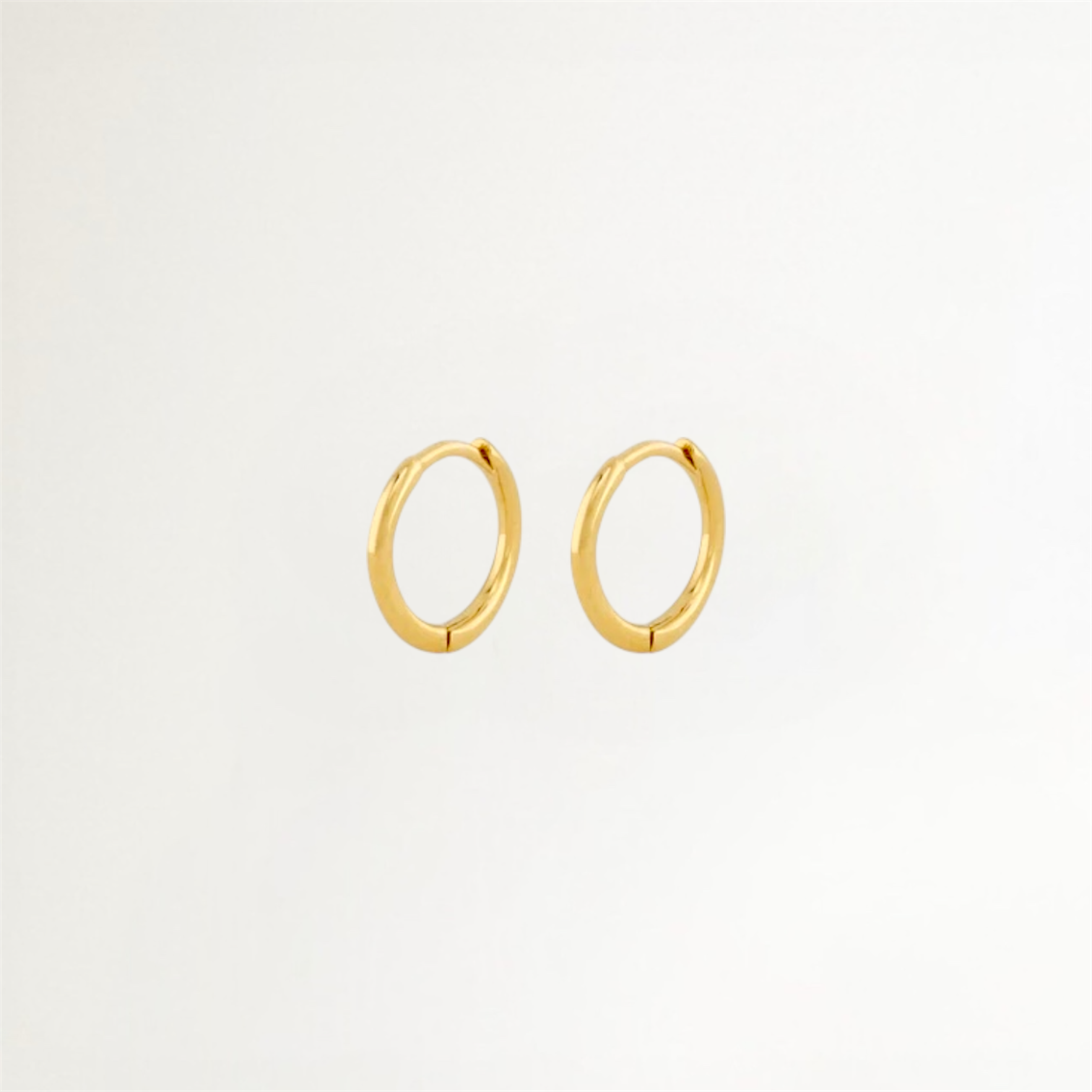 ARGOLLAS LISAS BAÑADAS EN ORO 11MM