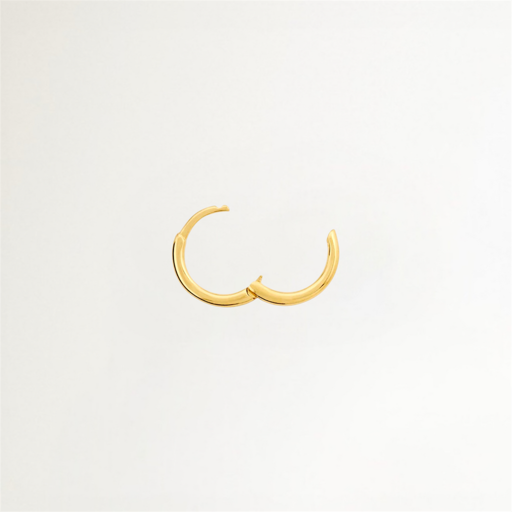 ARGOLLAS LISAS BAÑADAS EN ORO 11MM