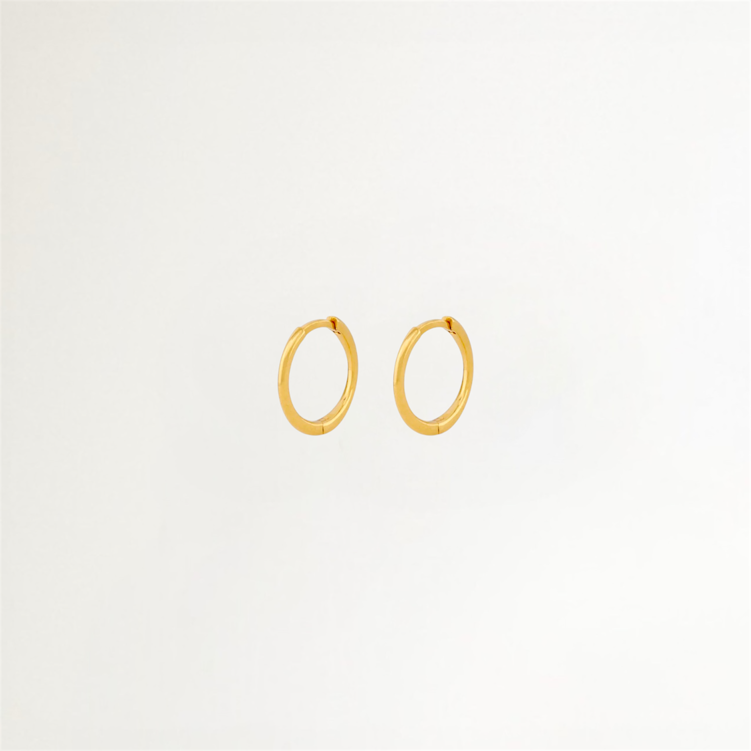 ARGOLLAS LISAS BAÑADAS EN ORO 9MM