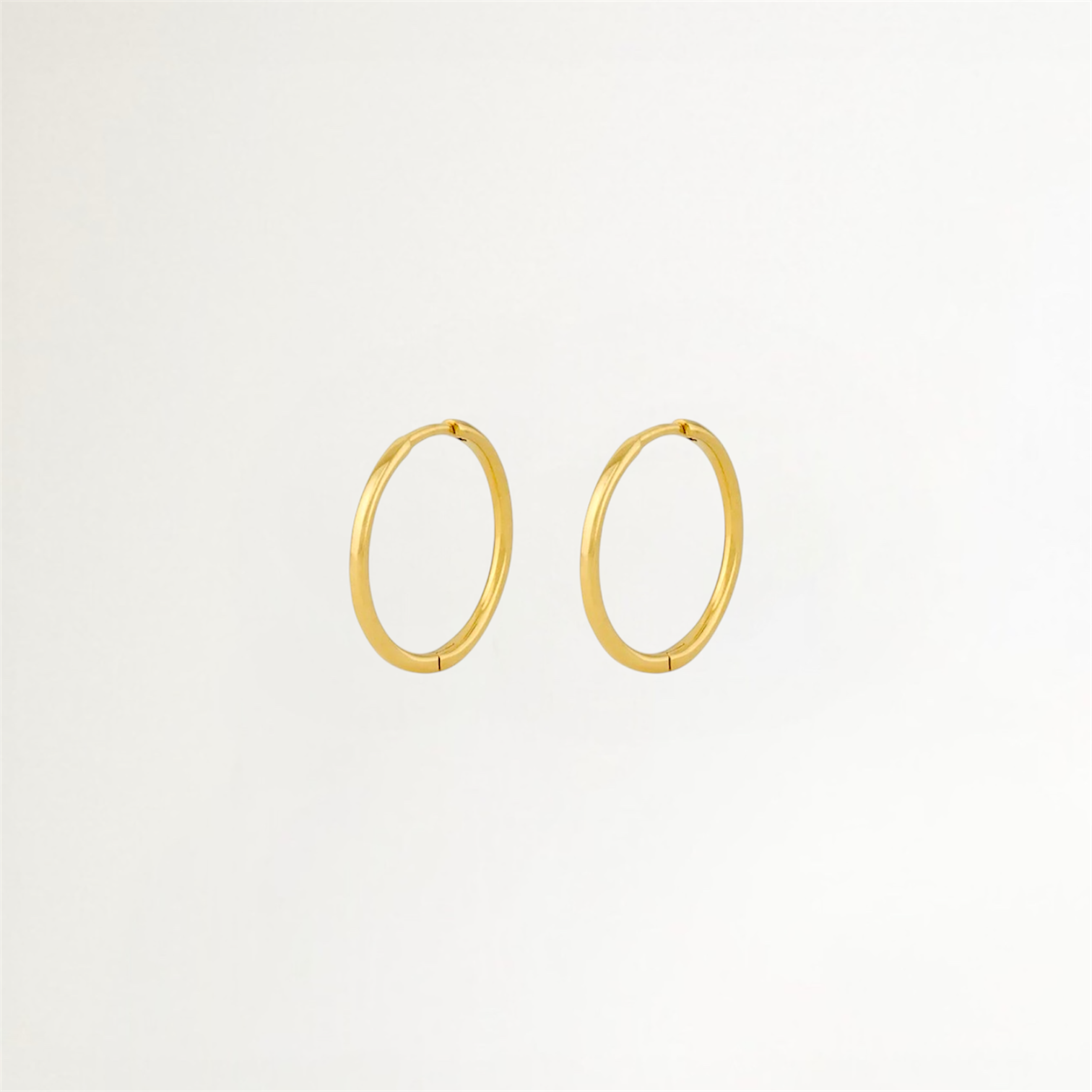 ARGOLLAS LISAS BAÑADAS EN ORO 13MM