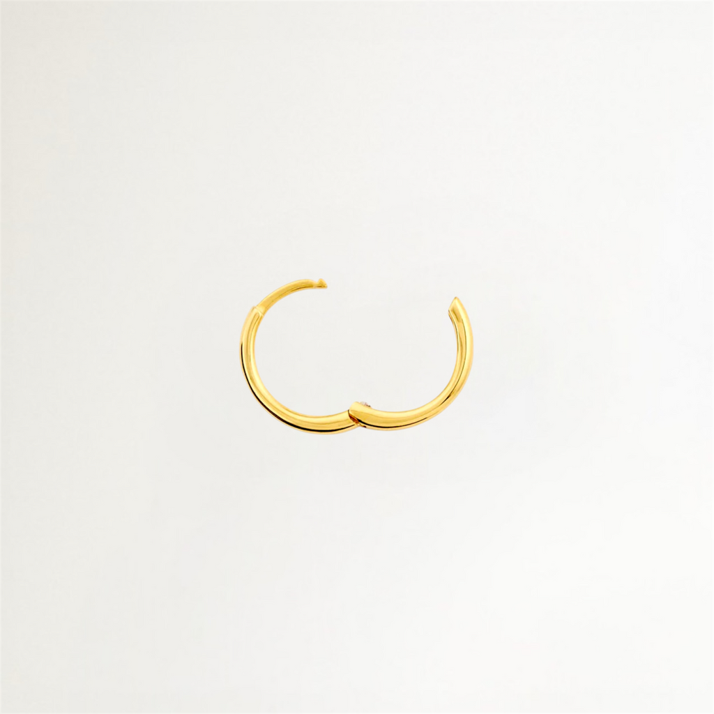 ARGOLLAS LISAS BAÑADAS EN ORO 13MM