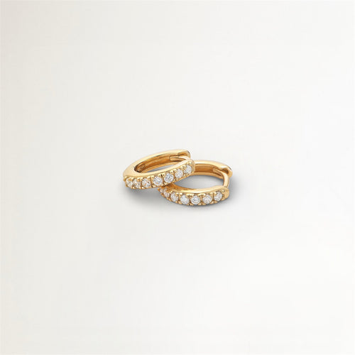 ARGOLLAS BRILLANTE BAÑADAS EN ORO 8MM